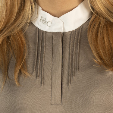 Polo Kavala femme manches courtes Flags & Cup Blanc