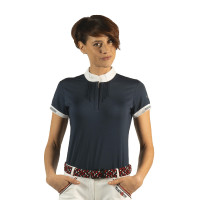 Polo da donna a maniche corte Kavala Flags & Cup Blu navy
