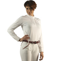 Polo Kavala da donna a maniche lunghe Flags & Cup Bianco Polo Kavala da donna a maniche lunghe Flags & Cup Bianco
