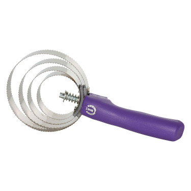Curry comb metallica rotonda con manico Imperial Riding Viola reale Curry comb metallica rotonda con manico Imperial Riding Viola reale