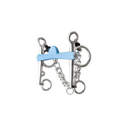 Morso pelham Metalab Flexi mezza luna con aste lunghe Blu