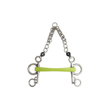 Filet pelham Metalab Flexi Soft diritto con aste corte