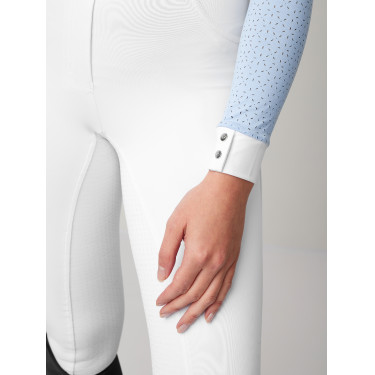 Polo da concorso LeMieux Olivia a maniche lunghe Nebbia Blu