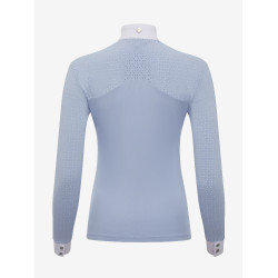 Polo da concorso LeMieux Olivia a maniche lunghe Nebbia Blu