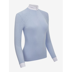 Polo da concorso LeMieux Olivia a maniche lunghe Nebbia Blu
