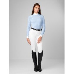 Polo da concorso LeMieux Olivia a maniche lunghe Nebbia Blu