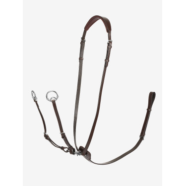 Martingala ad anelli Kudos LeMieux Havana / argento Marrone