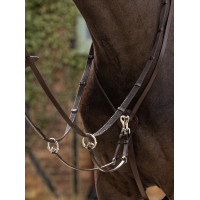 Martingala ad anelli Kudos LeMieux Havana / argento Marrone