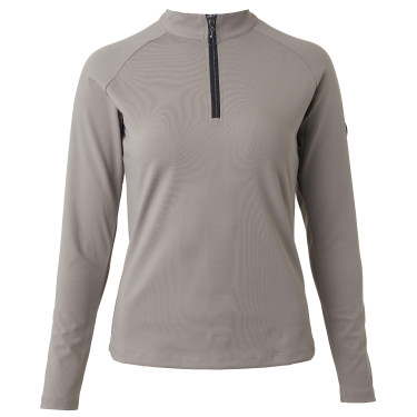 T-shirt tecnico da donna Horze Karla Legno flottante Grigio