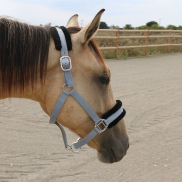 Capezzina in montone sintetico T de T Grigio / nero