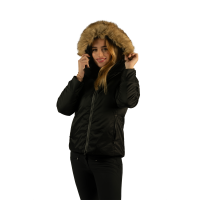 Giacca impermeabile da donna Forssa Flags & Cup Nero