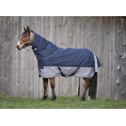 Coperta Equithème TYREX 600 D Marina / grigio Blu
