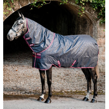 Coperta Horseware Amigo Hero Ripstop Plus con copricollo 0g Stampa HW blu navy Blu marino