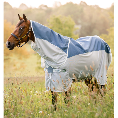 Couverture anti-mouches Horseware Amigo AmECO Combi 0g Sarcelle / gris