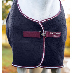 Coperta in pile Horseware in rilievo Jersey Stampa HW blu navy Blu marino Coperta in pile Horseware in rilievo Jersey Stampa HW blu navy Blu marino