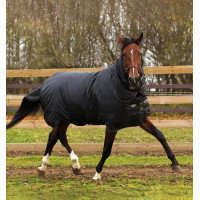 Coperta Horseware Trot Plus con copricollo 350g Nero / nero / tan