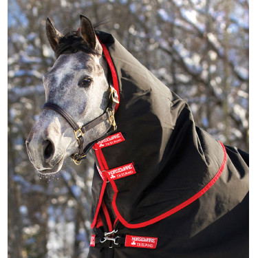 Copricollo Horseware 250g per coperta Rambo Supreme 1680D Nero / rosso Copricollo Horseware 250g per coperta Rambo Supreme 1680D Nero / rosso