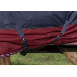 Coperta Equithème Tyrex 1200 D High Neck Marino / bordeaux Blu Coperta Equithème Tyrex 1200 D High Neck Marino / bordeaux Blu
