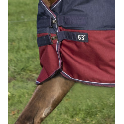 Coperta Equithème Tyrex 1200 D High Neck Marino / bordeaux Blu Coperta Equithème Tyrex 1200 D High Neck Marino / bordeaux Blu