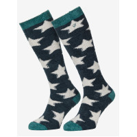 Calzini LeMieux Fluffies Sasha Star Verde abete