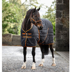 Coperta da scuderia Horseware Rambo® 200g 1000D Nero / arancione / beige