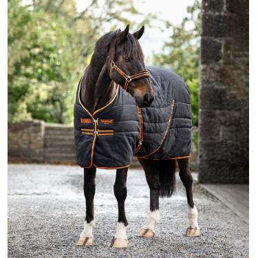 Coperta da scuderia Horseware Rambo® 200g 1000D Nero / arancione / beige