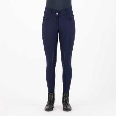 Pantaloni da equitazione HV Polo Favourite Midwaist FullGrip Blu navy