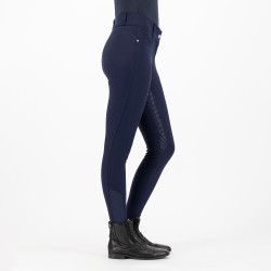 Pantaloni da equitazione HV Polo Favourite Midwaist FullGrip Blu navy