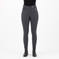 Leggings da equitazione HV Polo Favourite Highwaist FullGrip Sabbia scura Grigio