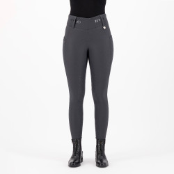 Leggings da equitazione HV Polo Favourite Highwaist FullGrip Grigio Zinco