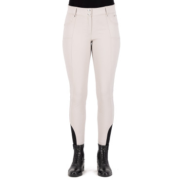 Pantaloni da equitazione HV Polo Ellen Highwaist FullGrip Grigio Zinco Beige Pantaloni da equitazione HV Polo Ellen Highwaist FullGrip Grigio Zinco Beige