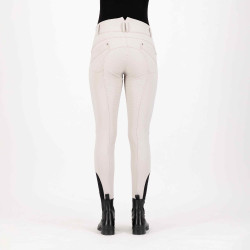 Pantaloni da equitazione HV Polo Ellen Highwaist FullGrip Grigio Zinco Beige Pantaloni da equitazione HV Polo Ellen Highwaist FullGrip Grigio Zinco Beige