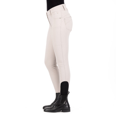 Pantaloni da equitazione HV Polo Ellen Highwaist FullGrip Grigio Zinco Beige Pantaloni da equitazione HV Polo Ellen Highwaist FullGrip Grigio Zinco Beige