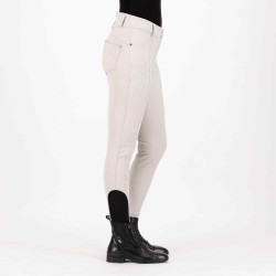 Pantaloni da equitazione HV Polo Ellen Highwaist FullGrip Grigio Zinco Beige Pantaloni da equitazione HV Polo Ellen Highwaist FullGrip Grigio Zinco Beige