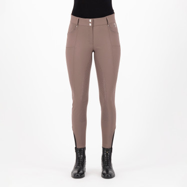 Pantaloni da equitazione HV Polo Ellen Highwaist FullGrip Noce Beige