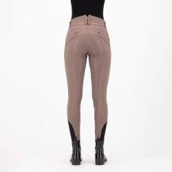 Pantaloni da equitazione HV Polo Ellen Highwaist FullGrip Noce Beige