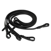 Redini doppie Imperial Riding in cuoio semplice Nero