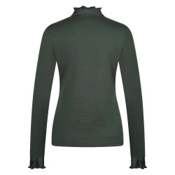 Top Imperial Riding Anna a maniche lunghe Foresta profonda Verde