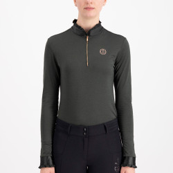 Top Imperial Riding Anna a maniche lunghe Foresta profonda Verde