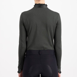 Top Imperial Riding Anna a maniche lunghe Foresta profonda Verde