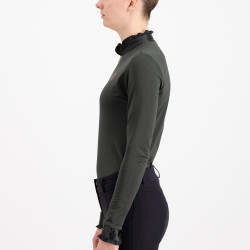 Top Imperial Riding Anna a maniche lunghe Foresta profonda Verde