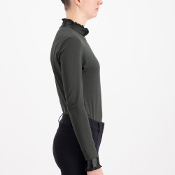 Top Imperial Riding Anna a maniche lunghe Foresta profonda Verde