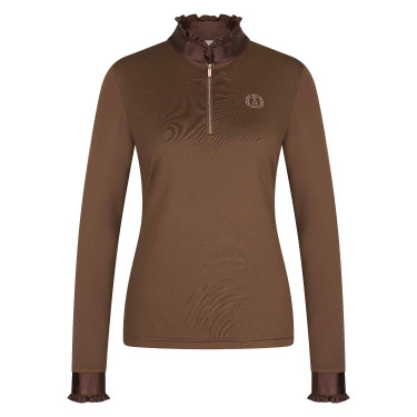 Top Imperial Riding Anna a maniche lunghe Macchiato Marrone