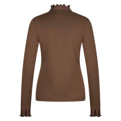 Top Imperial Riding Anna a maniche lunghe Macchiato Marrone