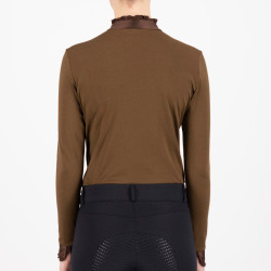 Top Imperial Riding Anna a maniche lunghe Macchiato Marrone