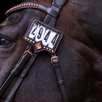 Portanumero per sottosella Imperial Riding Show and Glow Marrone / coccodrillo marrone