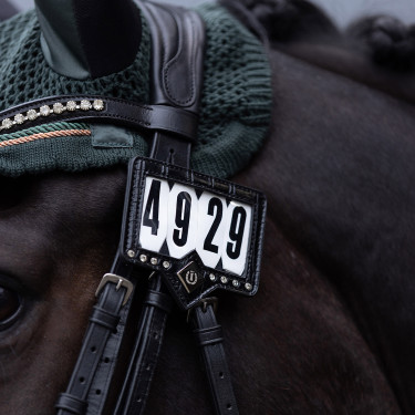 Portanumero per sottosella Imperial Riding Show and Glow Nero / coccodrillo nero