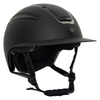 Casco Imperial Riding Olania Deluxe con visiera grande Nero