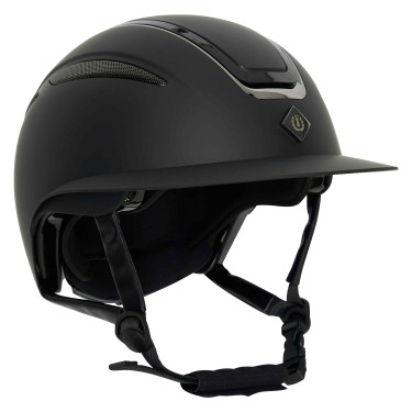 Casco Imperial Riding Olania Deluxe con visiera grande Nero