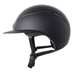 Casco Imperial Riding Olania Deluxe con visiera grande Nero